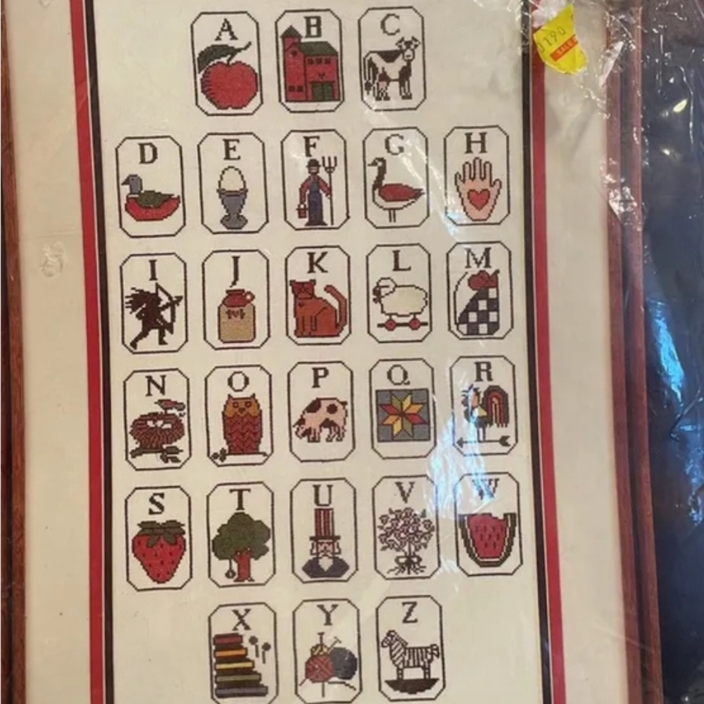 Bucilla Cross Stitch Kit # 40169 Alphabet ABC Folk Art Sampler - 12X20 RARE USA